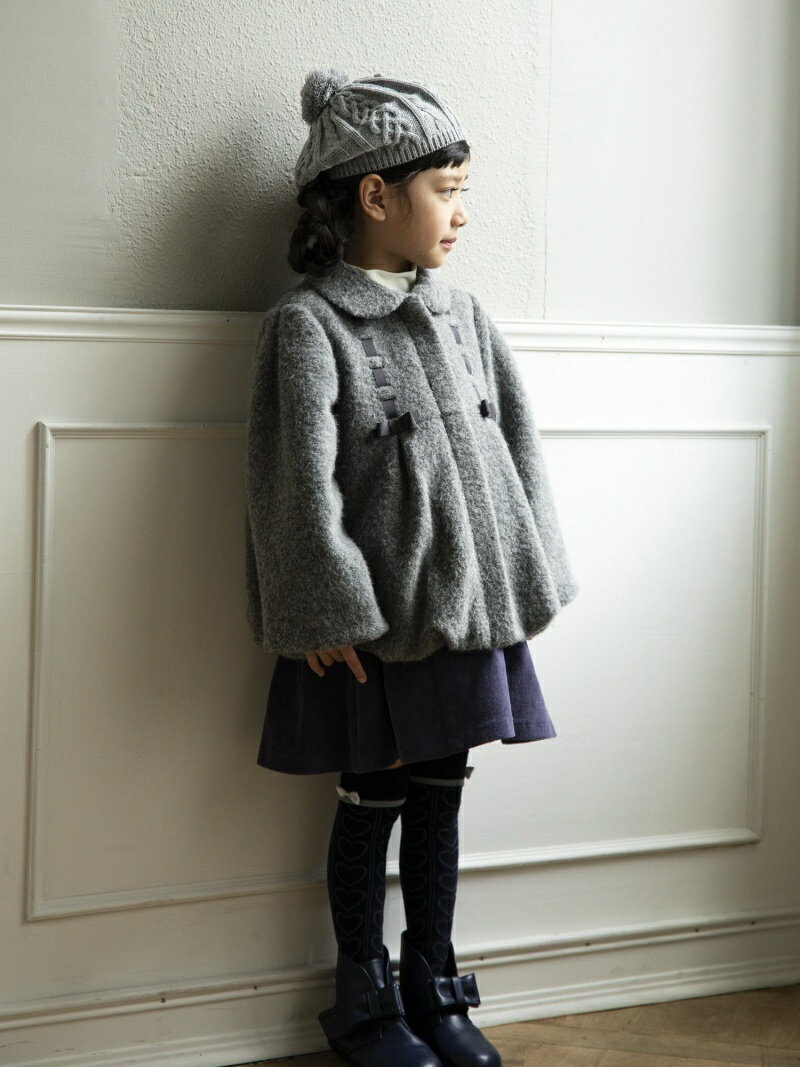 【SALE／60%OFF】BeBe 圧縮シャギーニットコート ベベ オンライン ストア コート/ジャケット【RBA_S】【RBA_E】【送料無料】