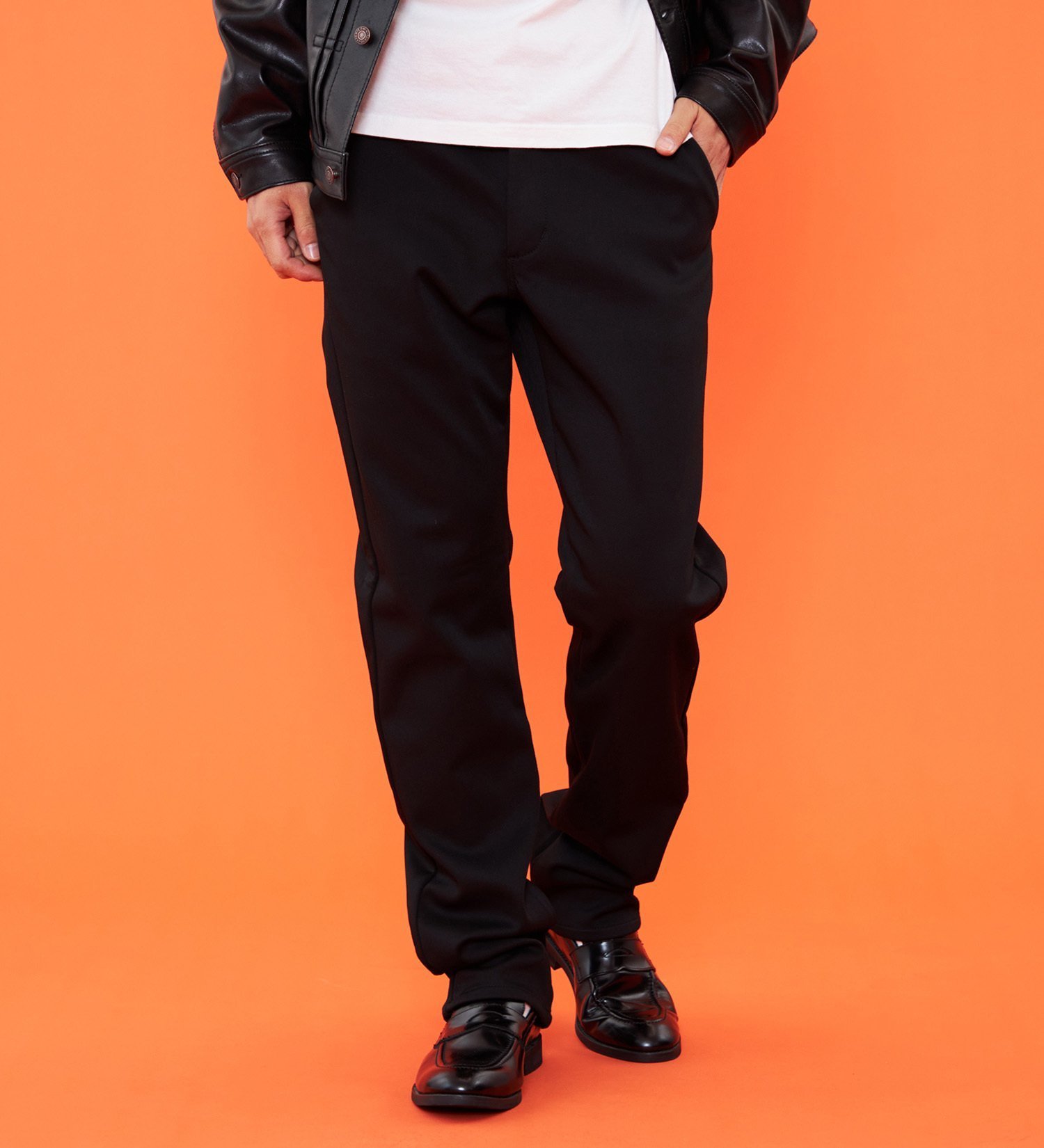 EDWIN EDWIN 【冬用】WILD FIRE ハタラクロ アジャスター チノパンツ 暖パンツ ストレッチ 裏起毛 保温【暖】【WEB限定】 エドウインオンラインモール パンツ その他のパンツ ブラック【送料無料】