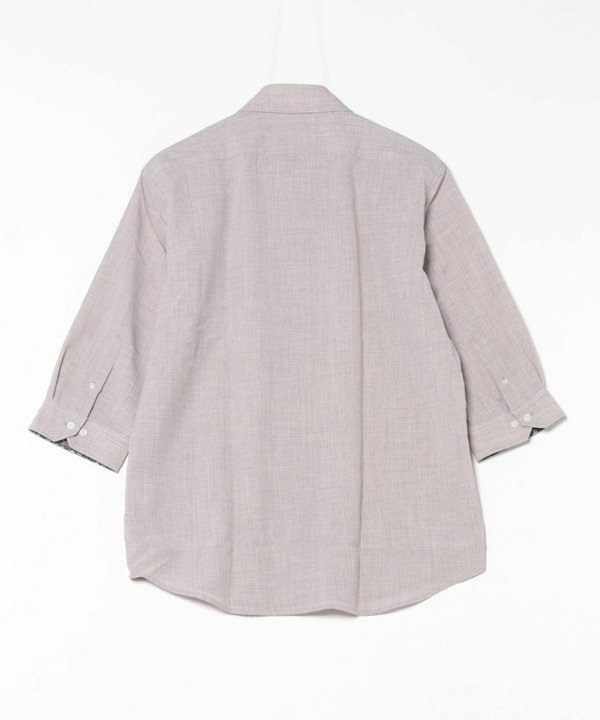 MEN'S BIGI STYLE 麻調ポリエステル 7分袖シャツ メンズ ビギ トップス シャツ・ブラウス【送料無料】