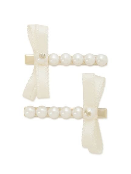 SNIDEL HOME サテンリボンパールピン スナイデルホーム ヘアアクセサリー その他のヘアアクセサリー