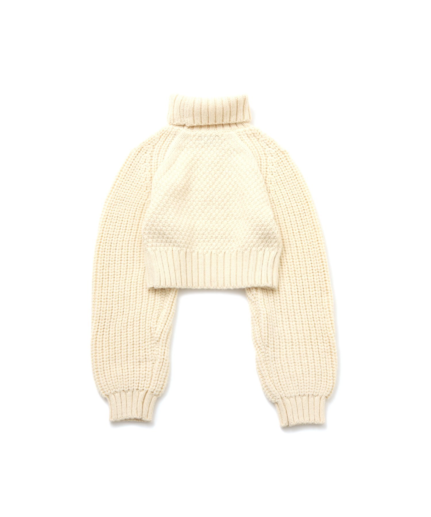atmos pink atmos pink Slit Cable Knit Tops OFFWHITE アトモス トップス ニット ホワイト