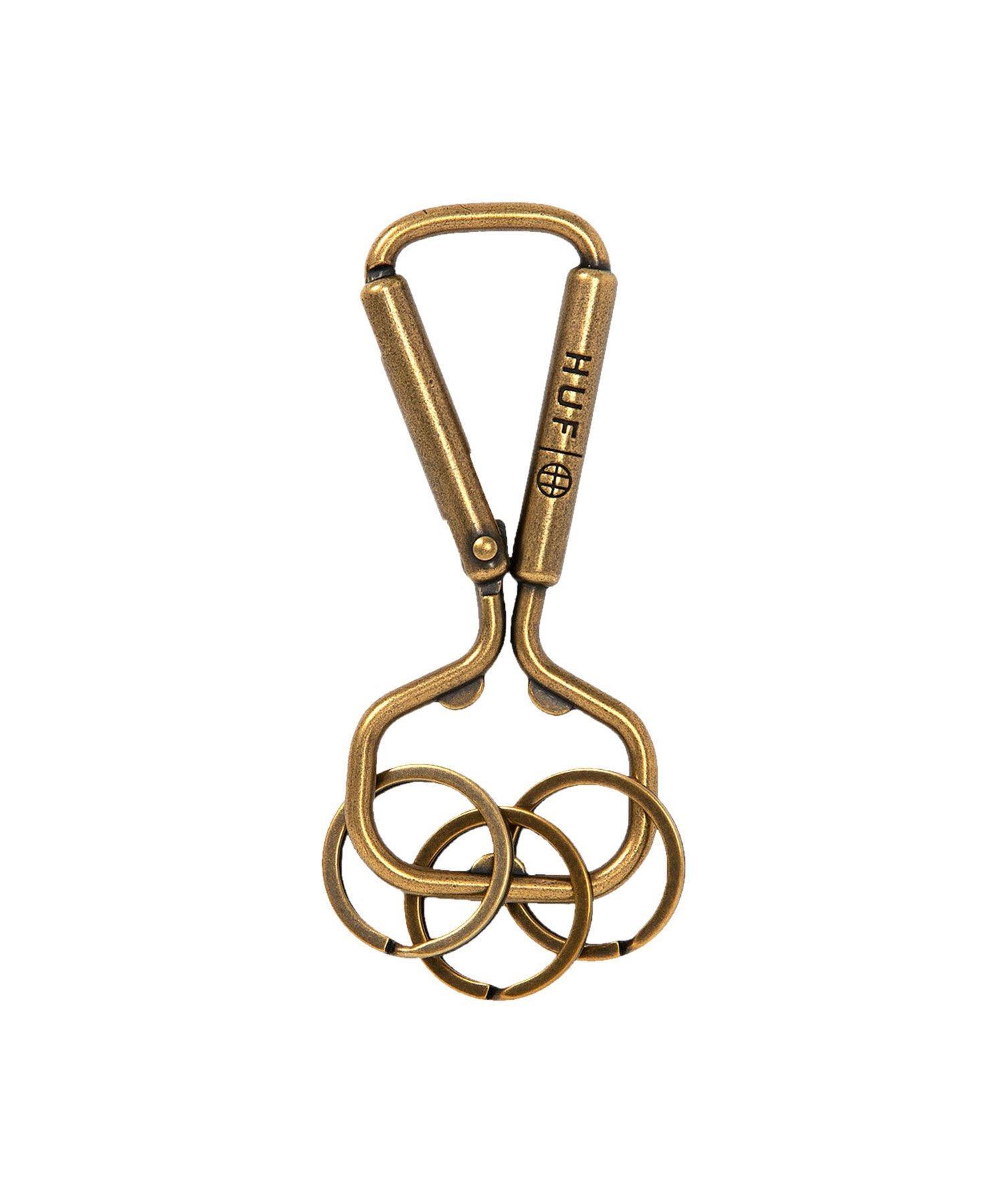 BOTTLE OPENER CARABINER / HUF カラビナ キーチェーン ハフ ファッション雑貨 チャーム・キーチェーン ゴールド シルバー