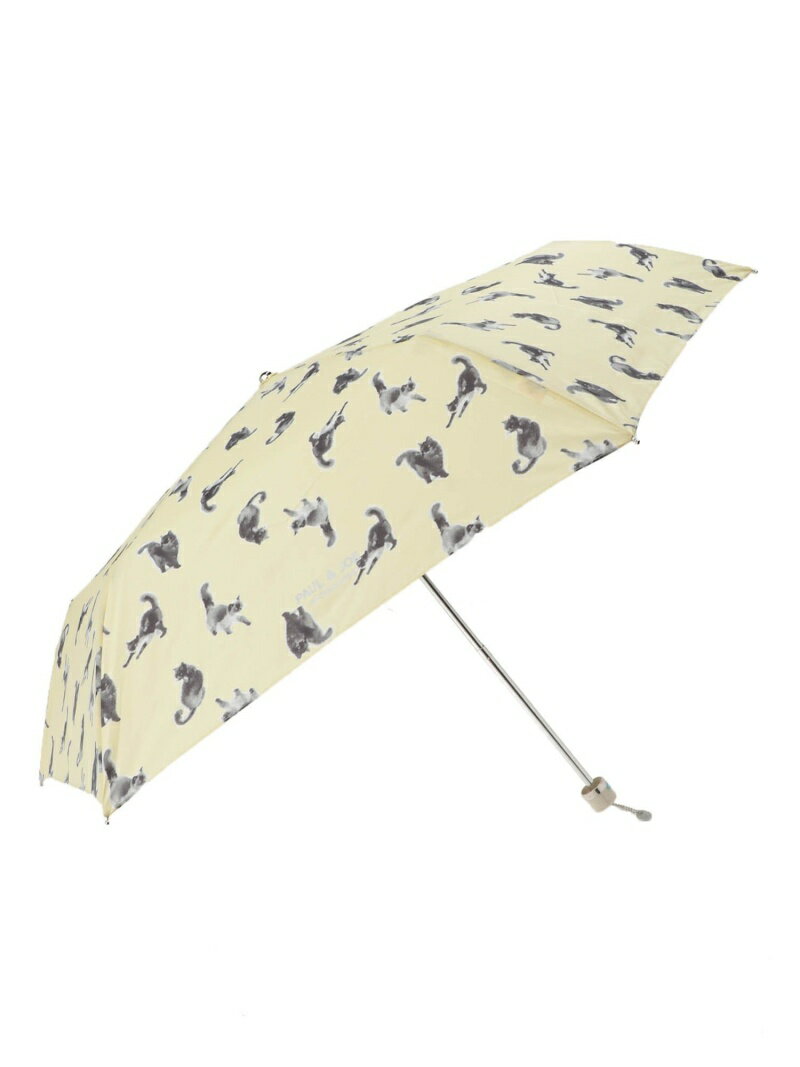 PAUL & JOE PAUL&JOE ACCESSOIRES/(W)雨傘折りたたみ軽量猫プリント ムーンバット ファッション雑貨 折りたたみ傘 イエロー ネイビー ピンクのサムネイル