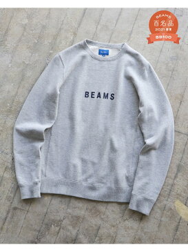 BEAMS MEN BEAMS / ロゴ クルーネック スウェット ビームス メン カットソー スウェット グレー ブラック ネイビー【送料無料】