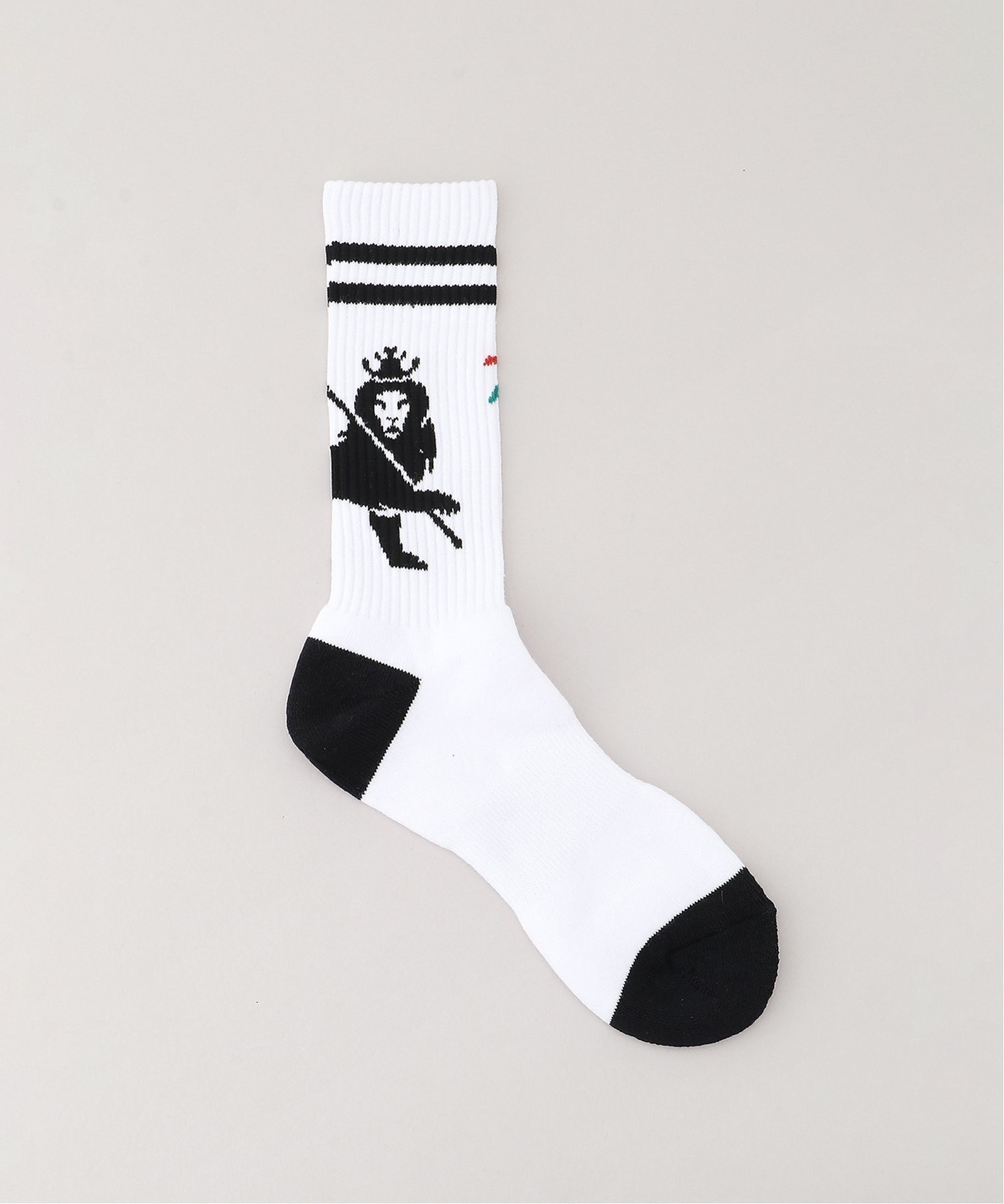 【EX】【ZENITH】ZION LION SOCKS エフエスビー 靴下・レッグウェア 靴下 ブラック ホワイト
