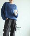 【SALE/30%OFF】aimoha aimoha/モヘアライクニットプルオーバー アイモハ トップス ニット ブルー ブラウン ピンク【送料無料】