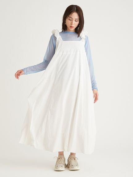 【SALE／40%OFF】emmi 【IPSA/emmi】バルーンワンピース エミ ワンピース・ドレス ワンピース ブルー ホワイト【送料無料】