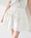 【SALE/50%OFF】earth music&ecology ティアードミニスカート アースミュージック&エコロジー スカート その他のスカート ホワイト