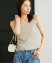 plage 《予約》Linen ビスチェ プラージュ トップス その他のトップス ブラック ベージュ【送料無料】