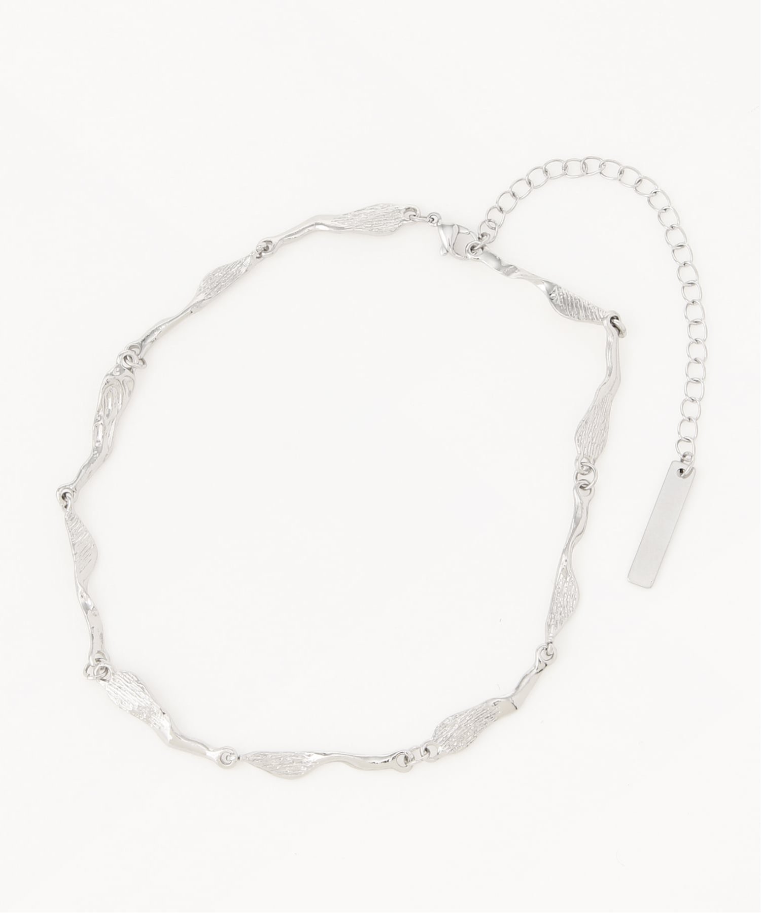 【SALE／55%OFF】Coo+i Coo+i/(W)【2点セット】ウェーブネックレス&ブレスレット スレンダー アクセサリー・腕時計 ネックレス シルバー