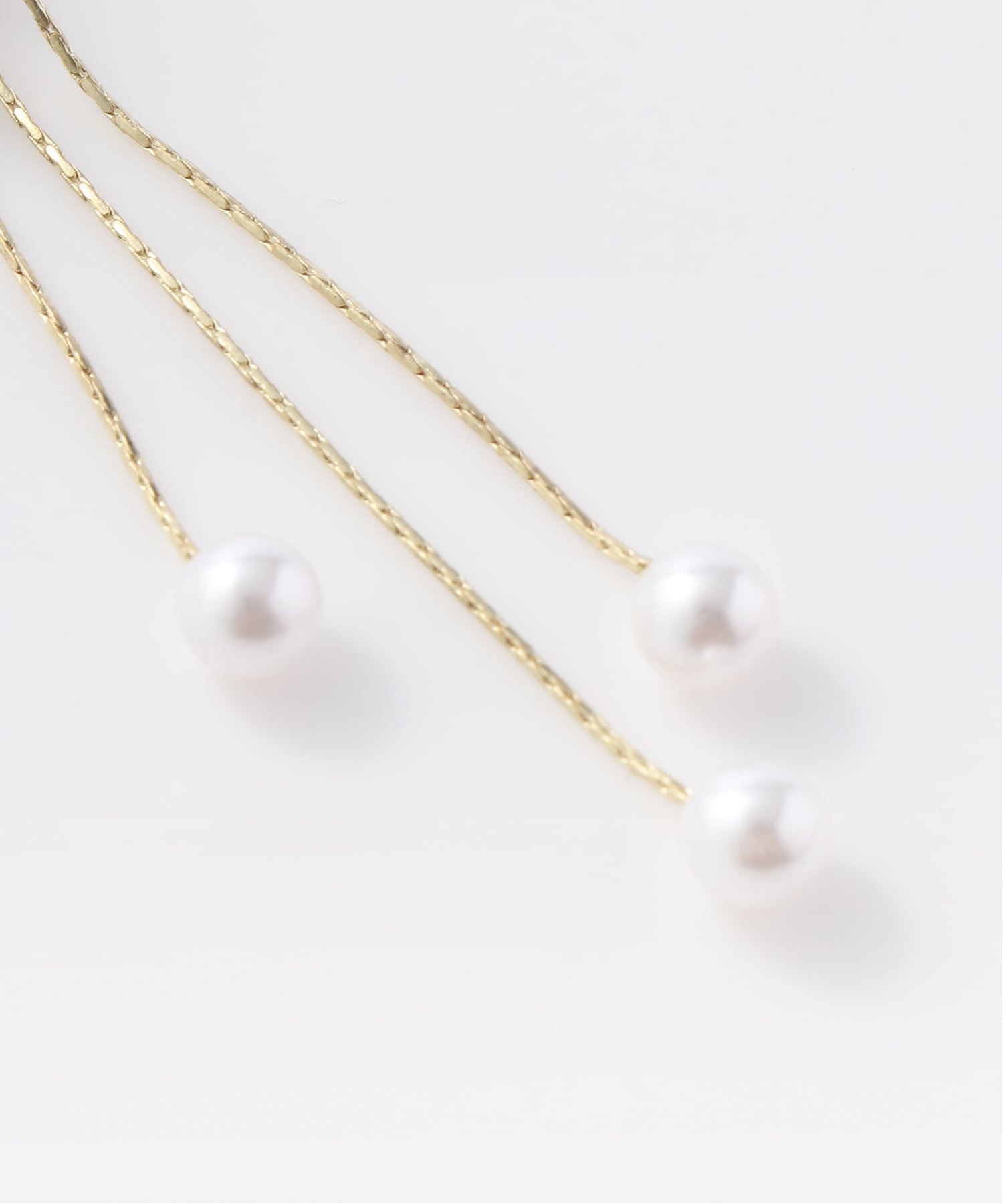 Coo+i/(W)バタフライ2wayタッセルロングピアス スレンダー アクセサリー・腕時計 ピアス ゴールド