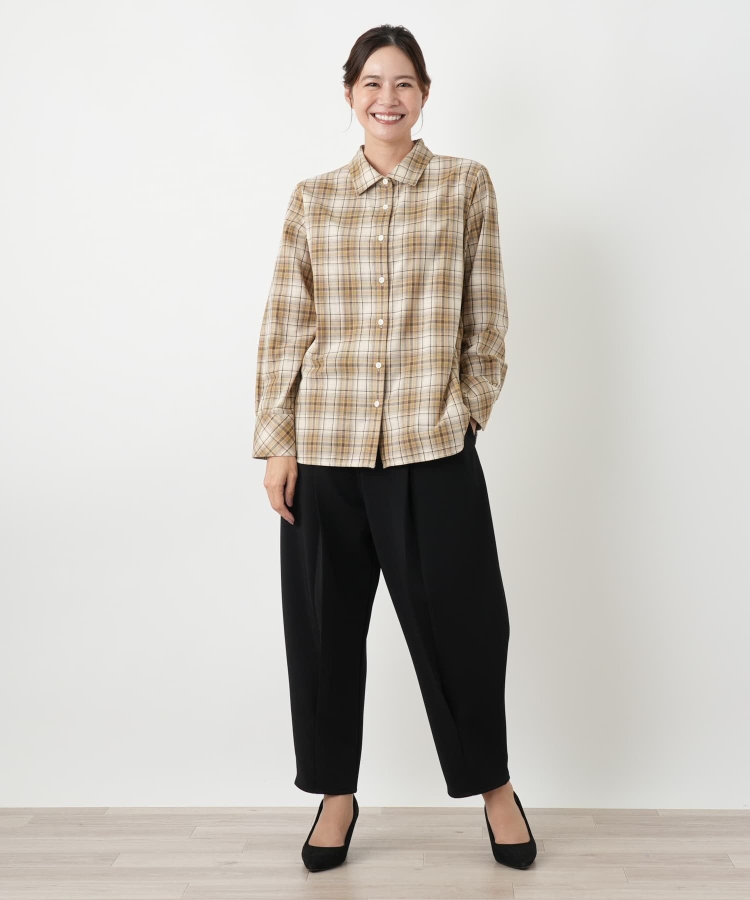 Leilian PLUS HOUSE シャツブラウス レリアン プラスハウス トップス シャツ・ブラウス イエロー