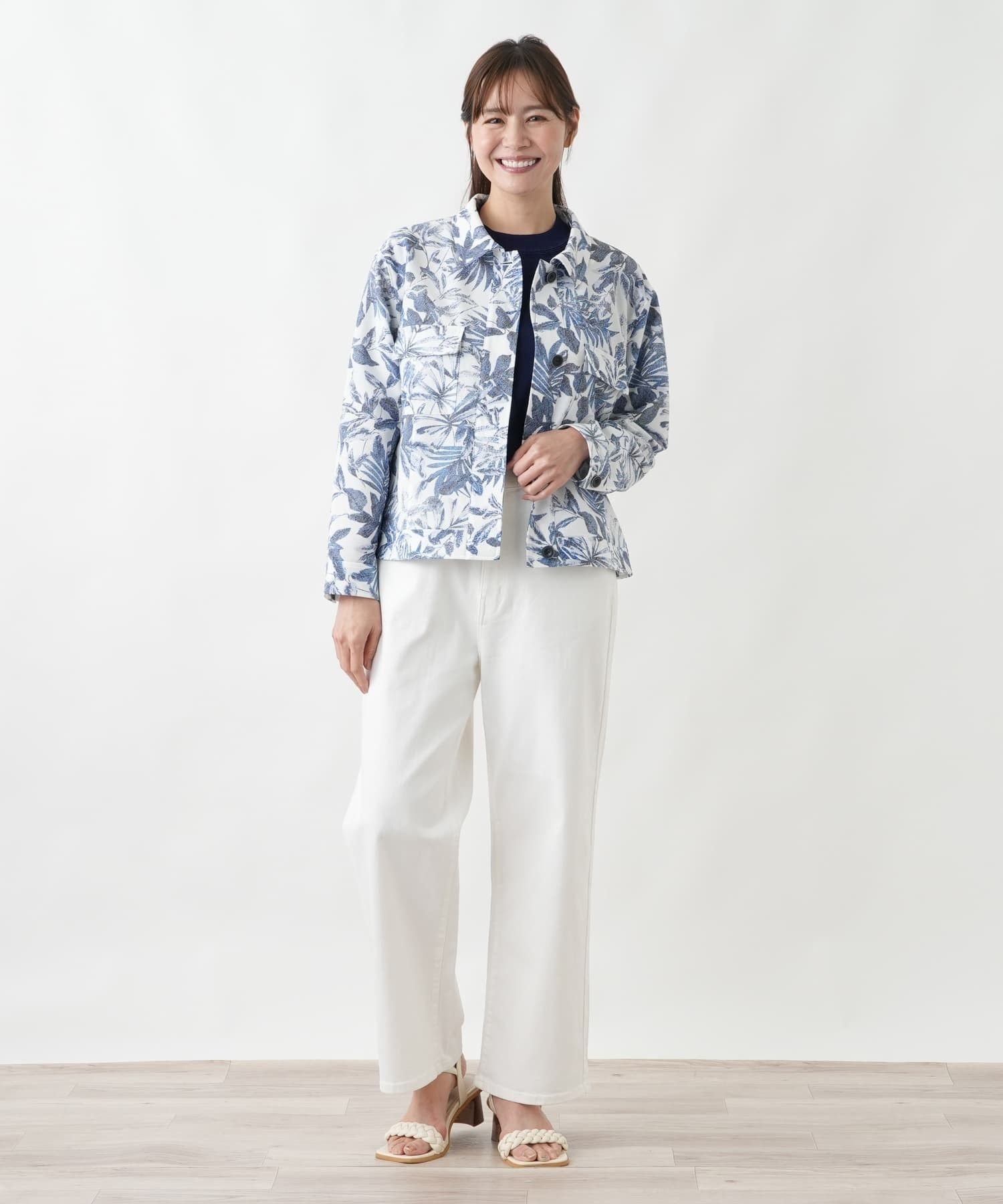 Leilian PLUS HOUSE ストレートデニムパンツ【L JEANS】 レリアン プラスハウス パンツ ジーンズ・デニムパンツ ホワイト