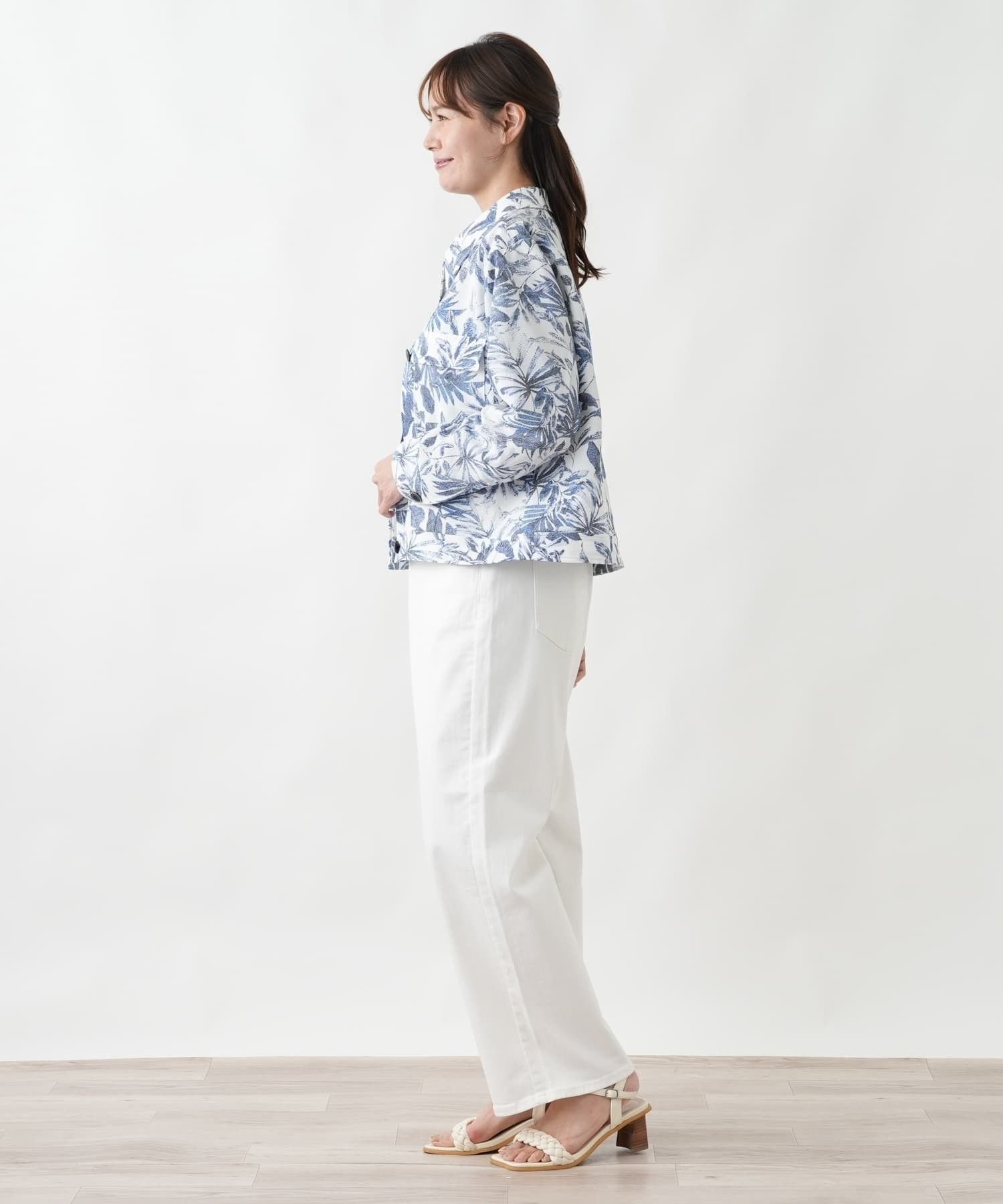 Leilian PLUS HOUSE ストレートデニムパンツ【L JEANS】 レリアン プラスハウス パンツ ジーンズ・デニムパンツ ホワイト