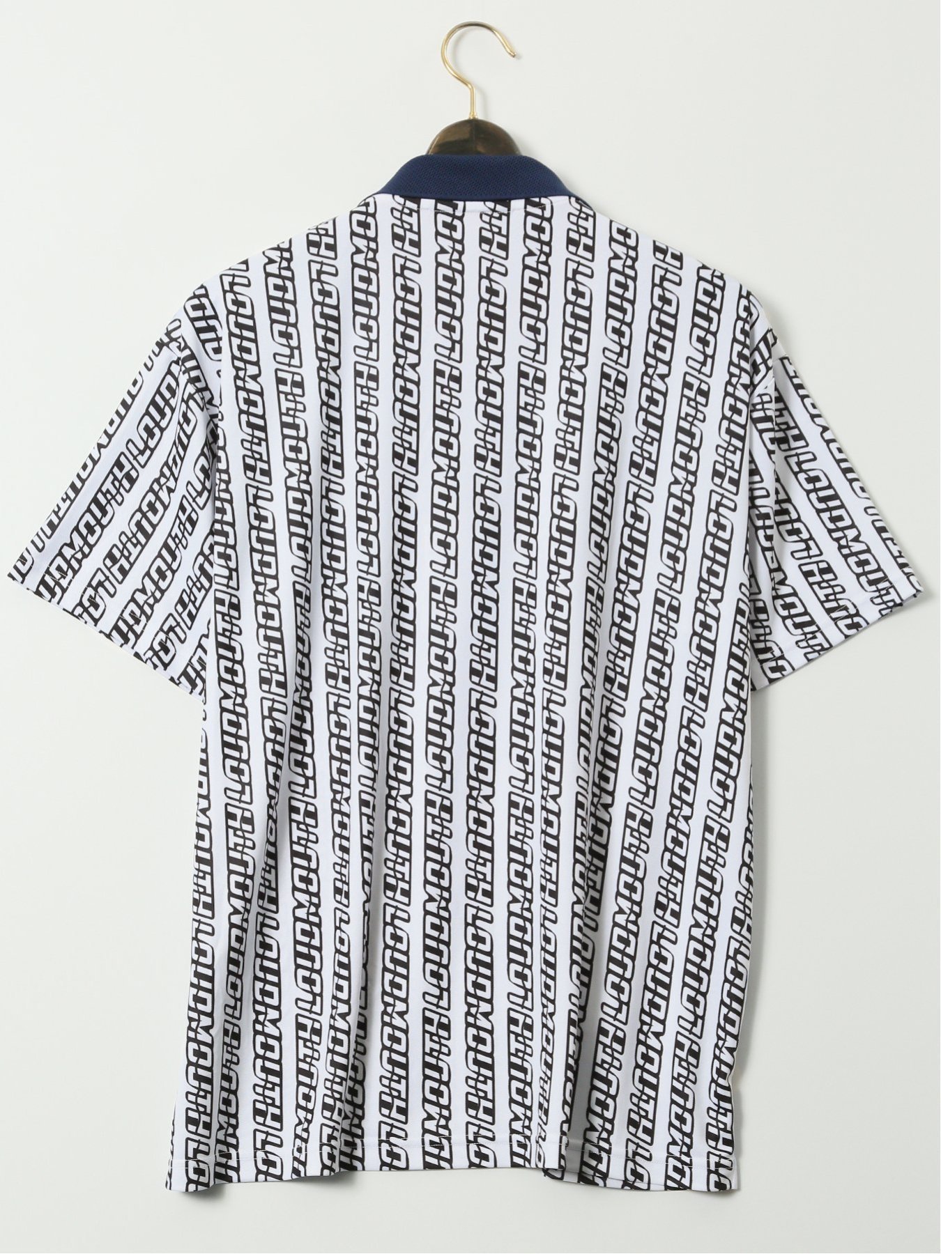 【SALE／10%OFF】GRAND-BACK 【大きいサイズ】ラウドマウス/LOUDMOUTH フリージング鹿の子 総柄 半袖 ポロシャツ タカキュー トップス ポロシャツ イエロー ホワイト【送料無料】