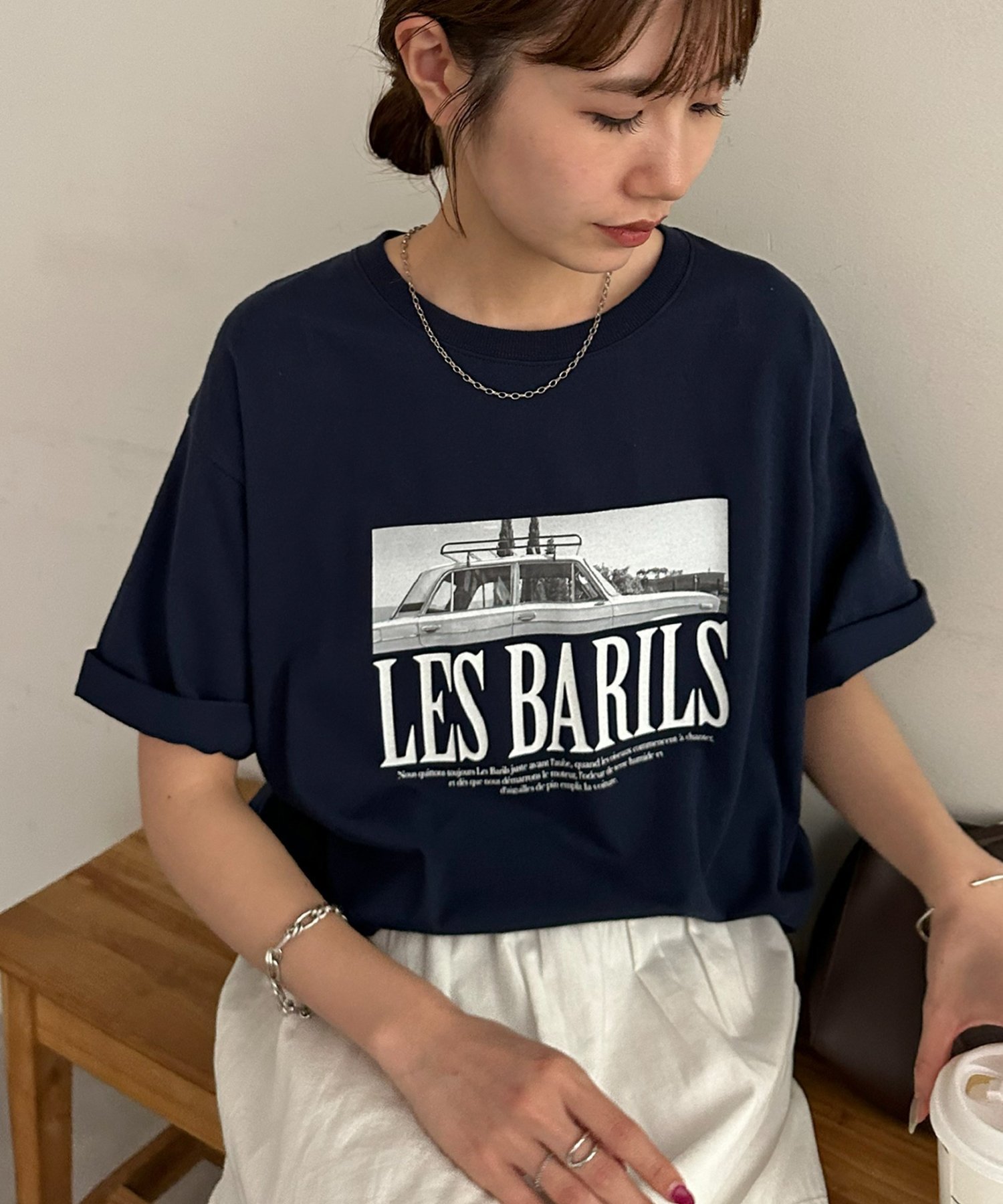 【Enlude】アソートクラシックカーグラフィックTシャツ《ユニセックス》 ディスコート トップス カットソー・Tシャツ ホワイト ベージュ ネイビー グレー