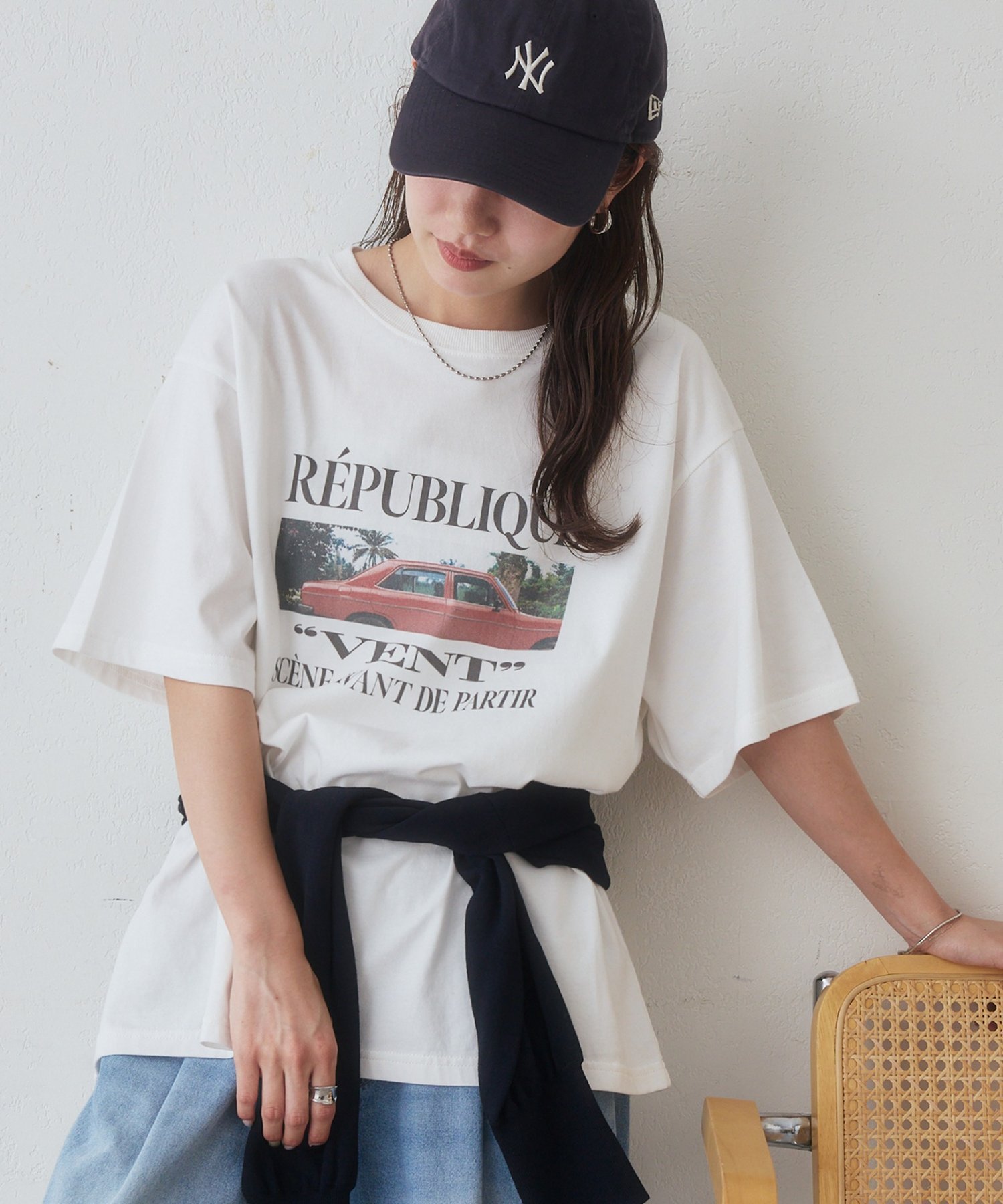 【Enlude】アソートクラシックカーグラフィックTシャツ《ユニセックス》 ディスコート トップス カットソー・Tシャツ ホワイト ベージュ ネイビー グレー