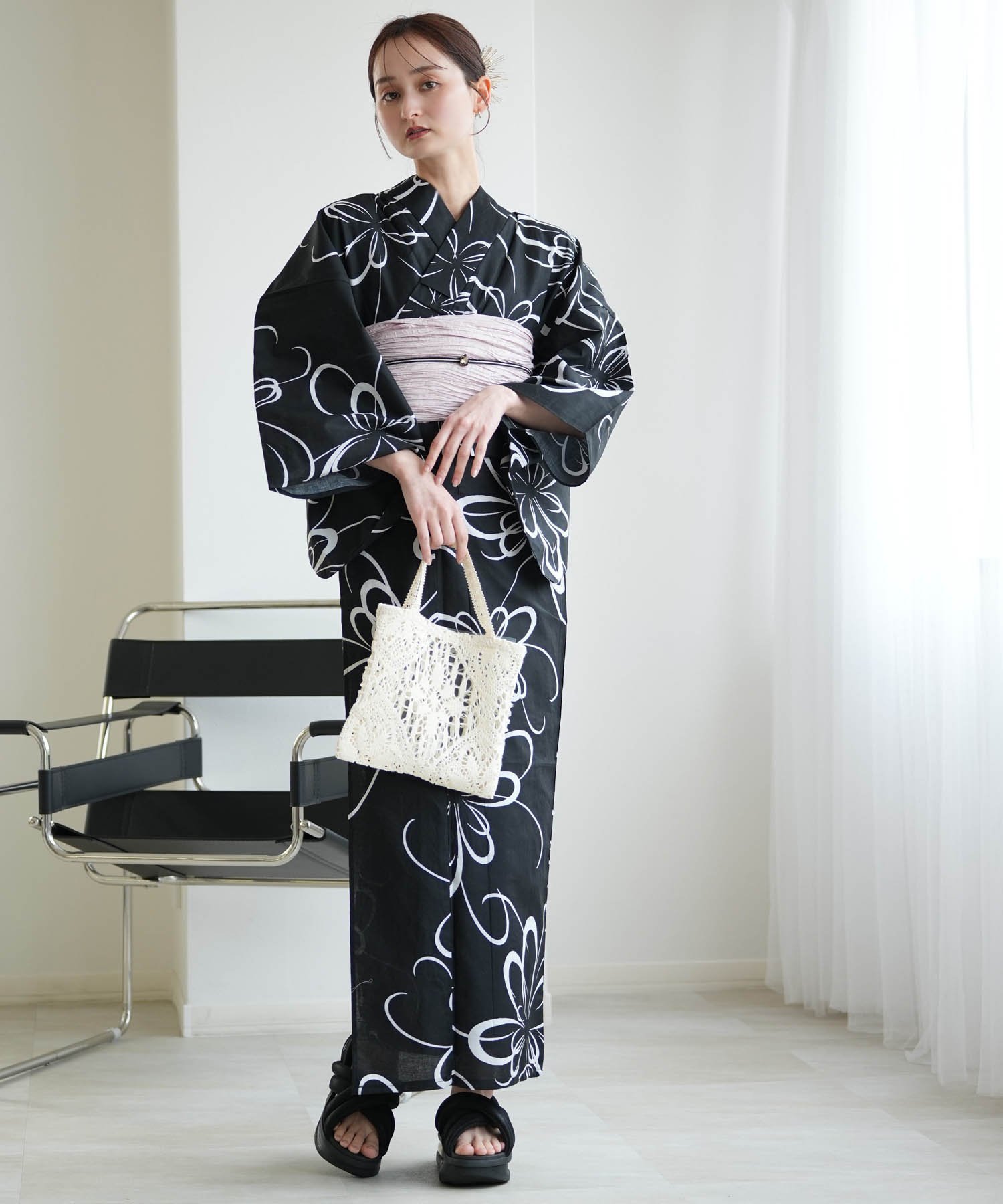 utatane select 浴衣2点セット｜アーバン・モード 宵闇の薄紫菊 ウタタネ 着物・浴衣・和装小物 浴衣【送料無料】