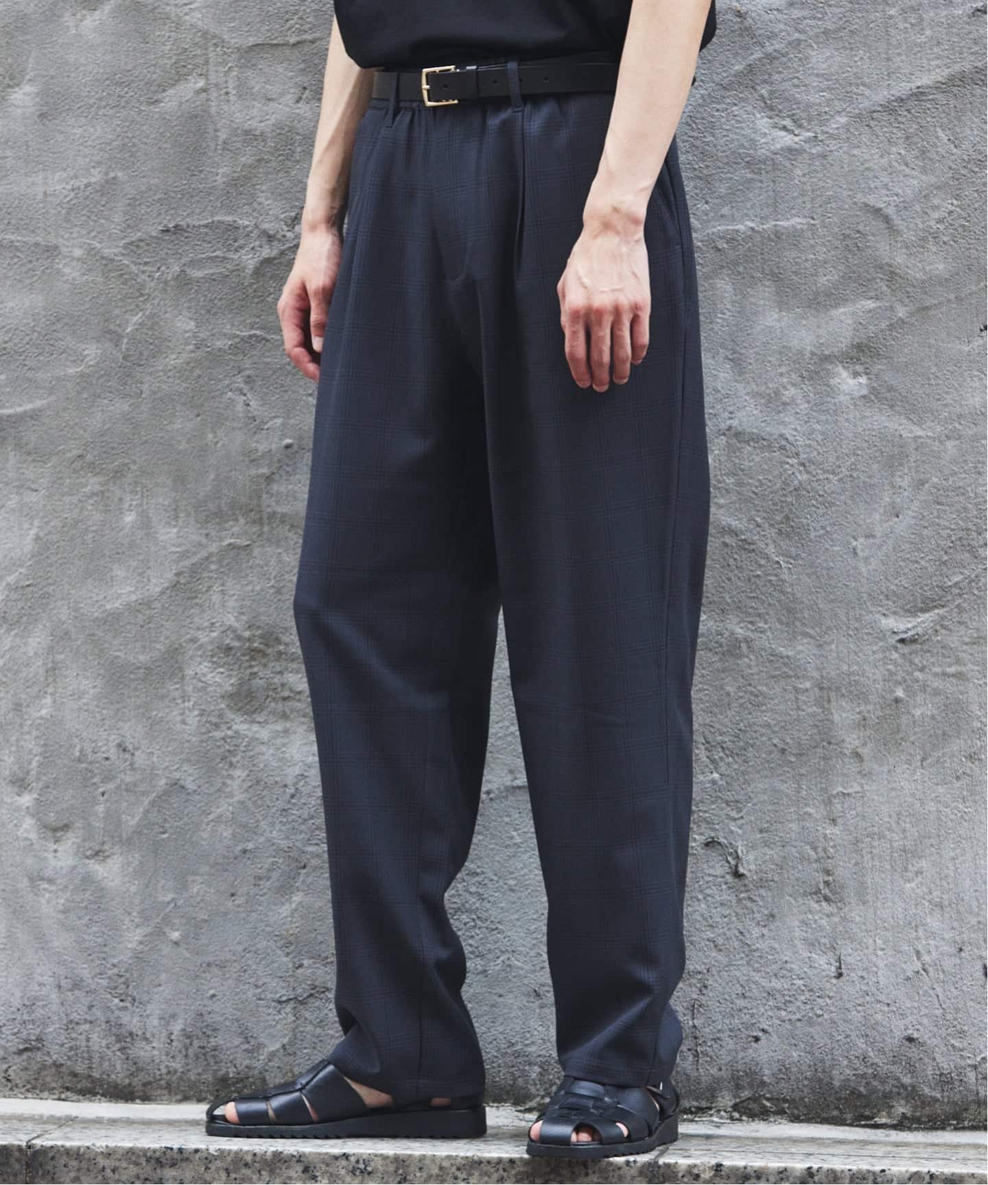 JOURNAL STANDARD relume コンフォータブル ストレッチ オーバル イージースラックス ジャーナル スタンダード レリューム パンツ スラックス・ドレスパンツ ブラック グレー