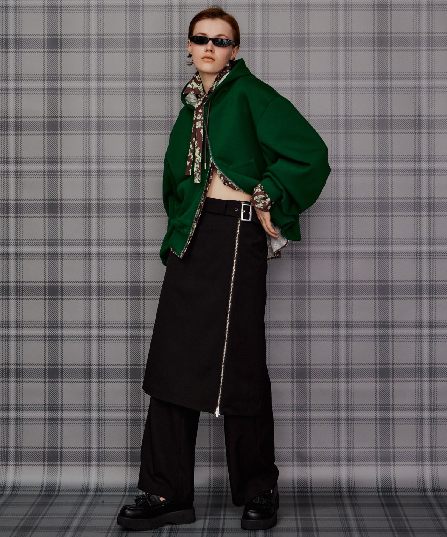 MAISON SPECIAL Zipper Skirt Set Pants メゾンスペシャル パンツ その他のパンツ ブラック