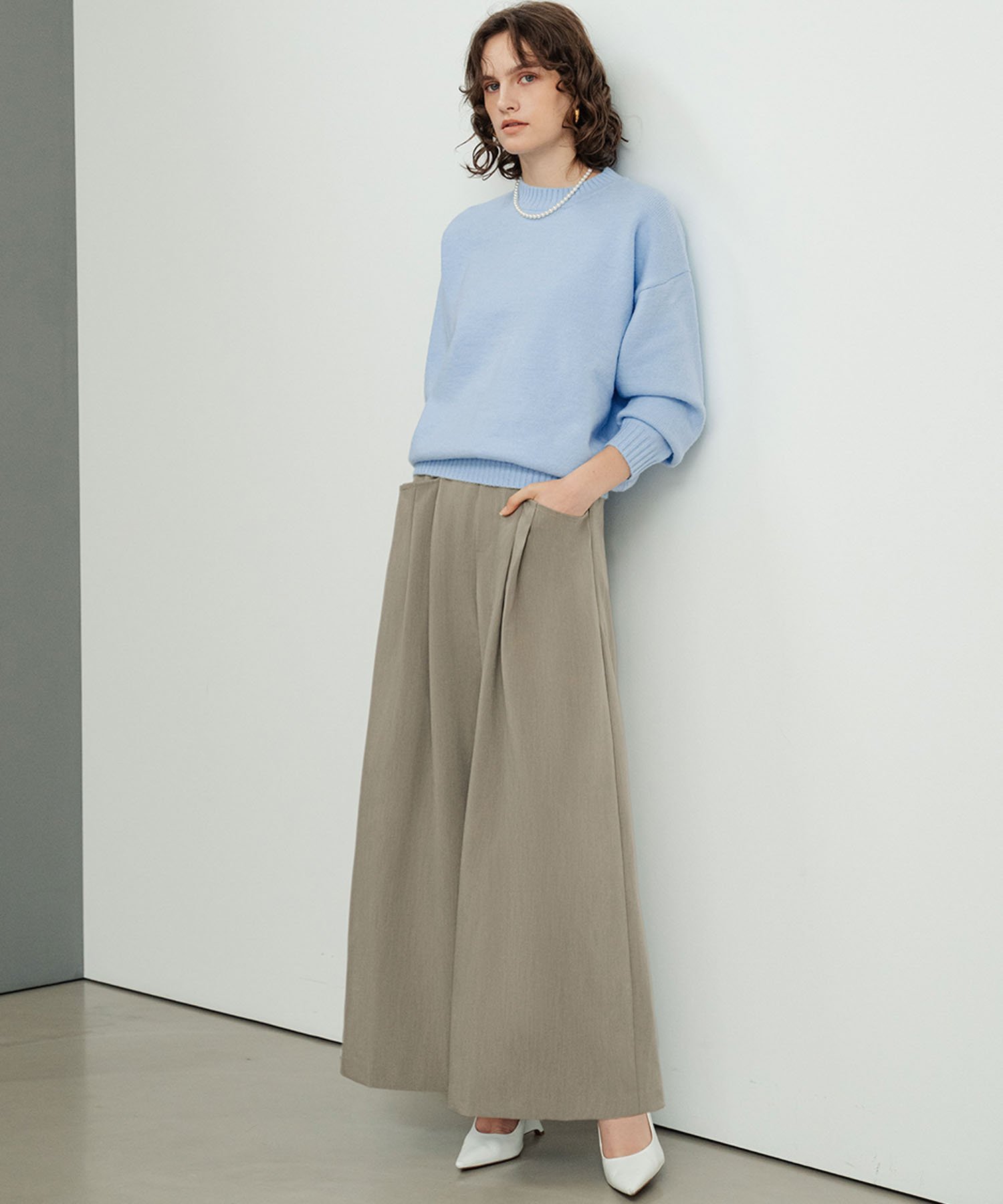 【2026AW】【S~Lサイズ展開】ハイウエストポケットデザインワイドパンツ リバーフィールド アンド コー パンツ その他のパンツ ブラック