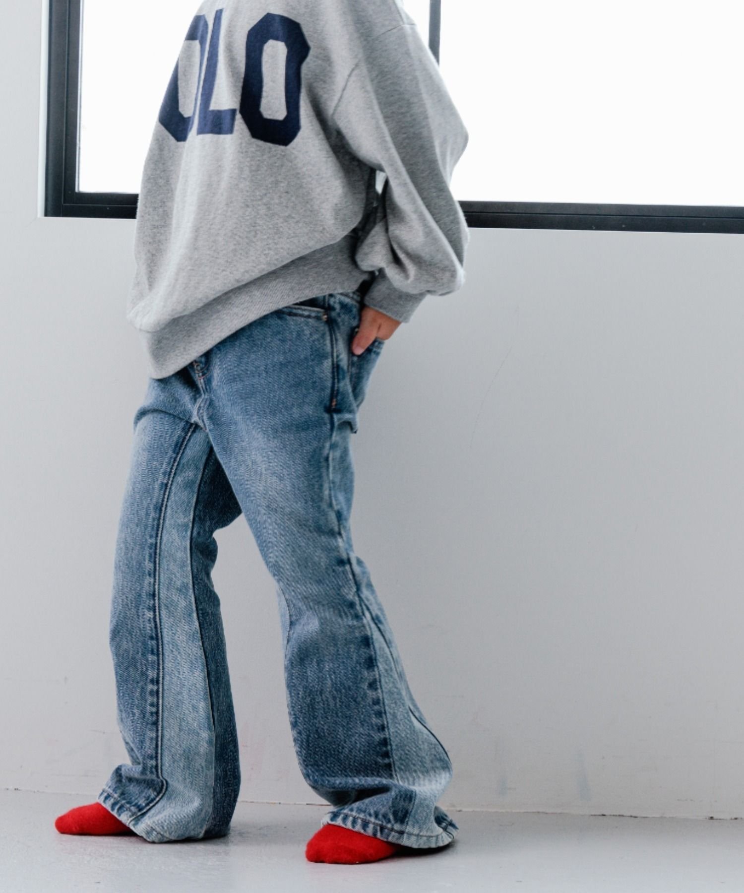 LOWRYS FARM (K)K/パッチワークフレアデニム ローリーズファーム パンツ ジーンズ・デニムパンツ ブルー【送料無料】のサムネイル