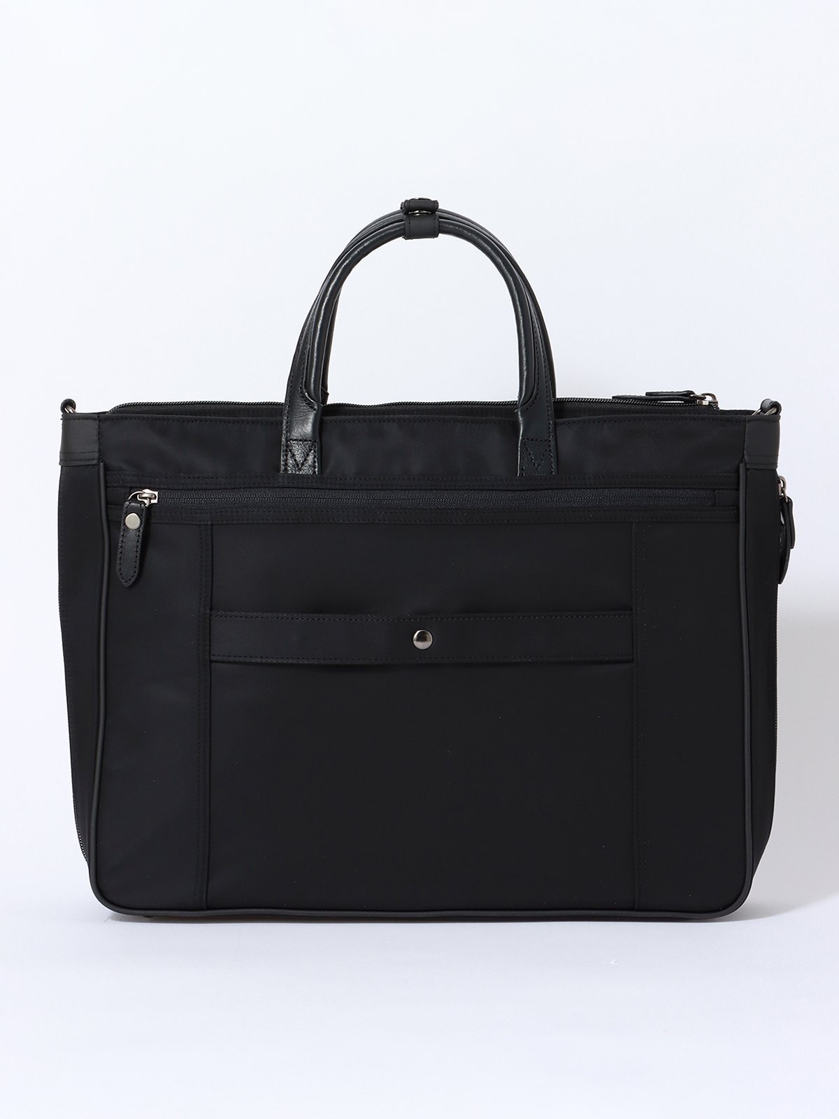 SUIT SQUARE 2WAYブリーフケース ナイロン*レザー スーツ スクエア バッグ ビジネスバッグ・ブリーフケース ブラック