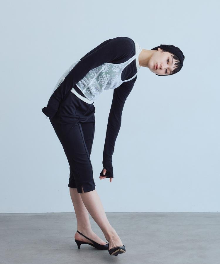 CODE A 【Re】cropped leggings pants コードエー パンツ その他のパンツ ブラック