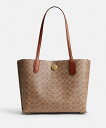 COACH 【公式】ウィロウ トート・シグネチャー キャンバス コーチ バッグ トートバッグ ベージュ【送料無料】