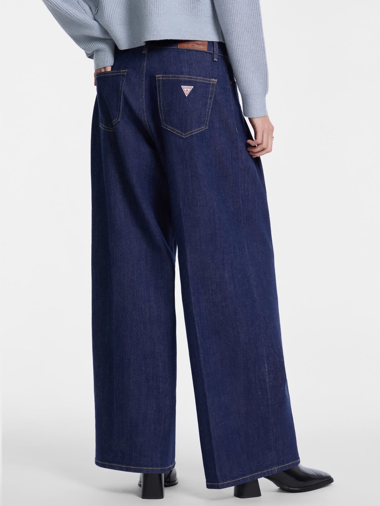 GUESS JEANS デニムパンツ ワイドジーンズ レディース (W)G12 Extra Wide Leg Jeans ゲス パンツ ジーンズ・デニムパンツ ネイビー