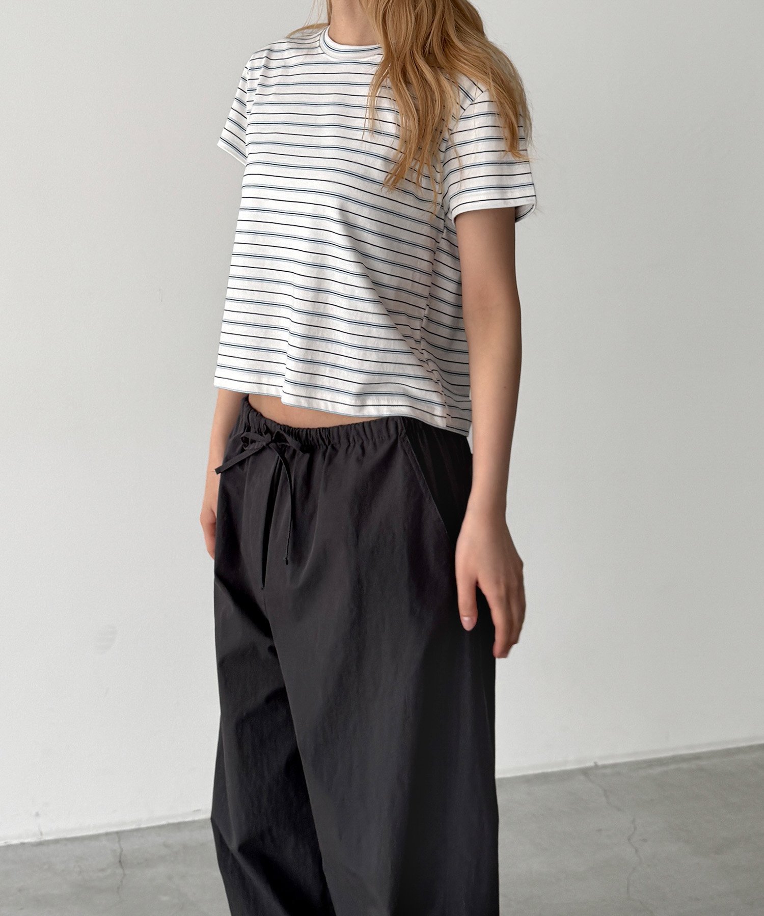 Lakey Park Lakey Park マルチボーダーTシャツ キャナルジーン トップス カットソー・Tシャツ ホワイト ネイビー
