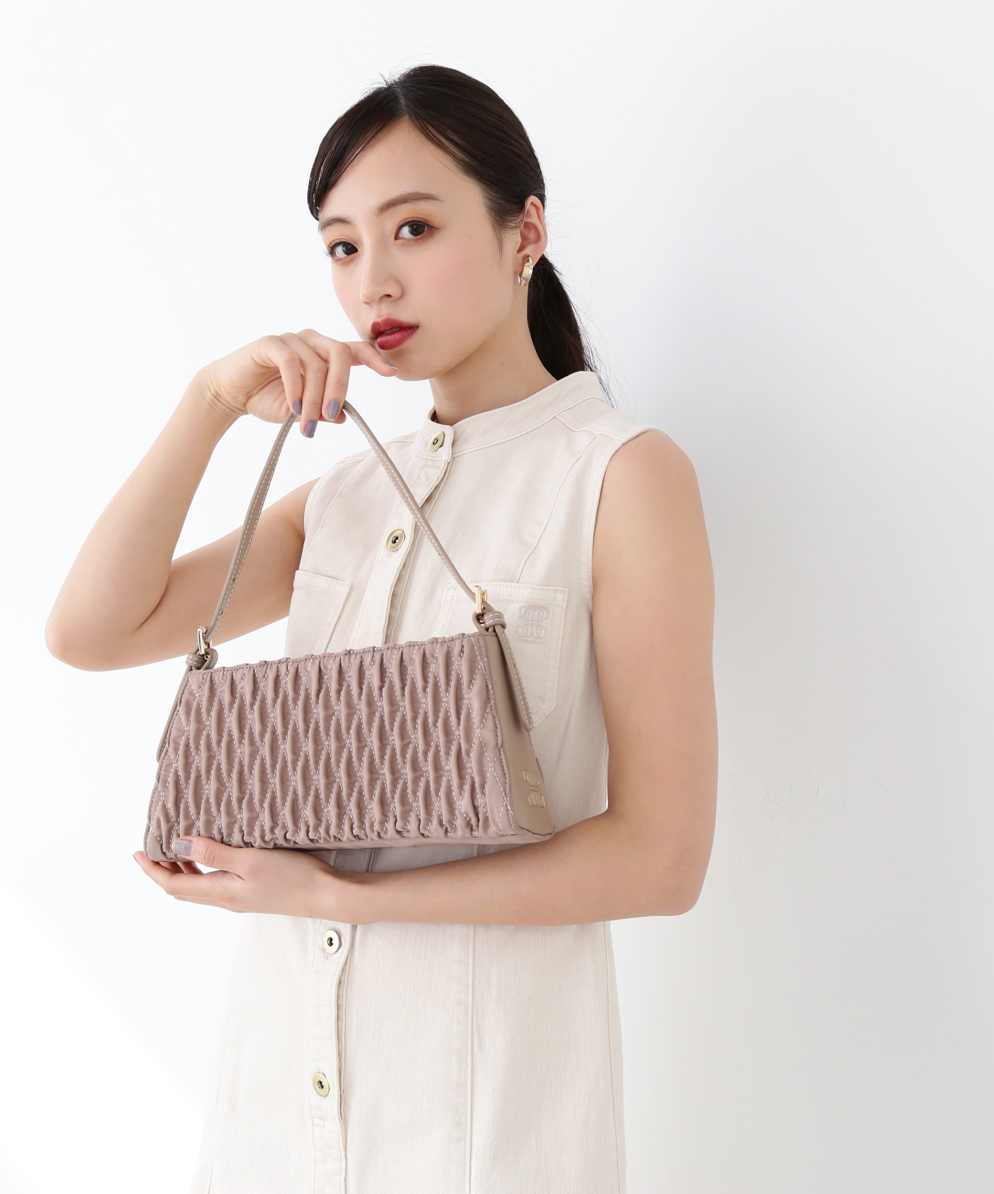 JILL by JILL STUART KIKO W/J コラボバッグ(キルト) ジル バイ ジル スチュアート バッグ その他のバッグ ベージュ パープル
