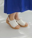 【SALE/40%OFF】Elura ふかふかFITウェッジソールサンダル 大きいサイズ ゆったり/126049 エルーラ シューズ・靴 サンダル ホワイト ベ...