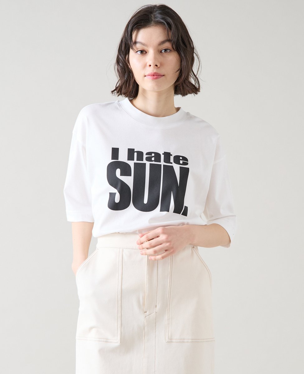 TIARA プリントTシャツ ティアラ トップス カットソー・Tシャツ グレー ホワイト【送料無料】