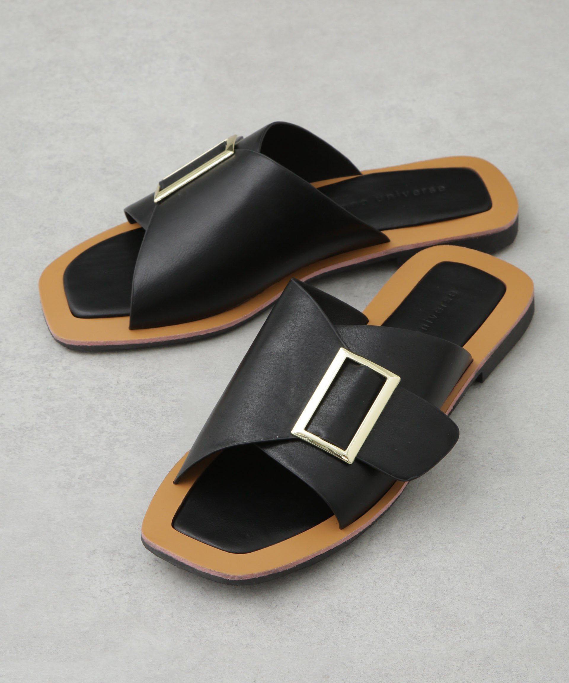 【SALE／40%OFF】NANO universe バックルフラットサンダル ナノユニバース シューズ・靴 その他のシューズ・靴 ベージュ ブラック【送料無料】 stylife-15071809 Rakuten Fashion サンプル画像3