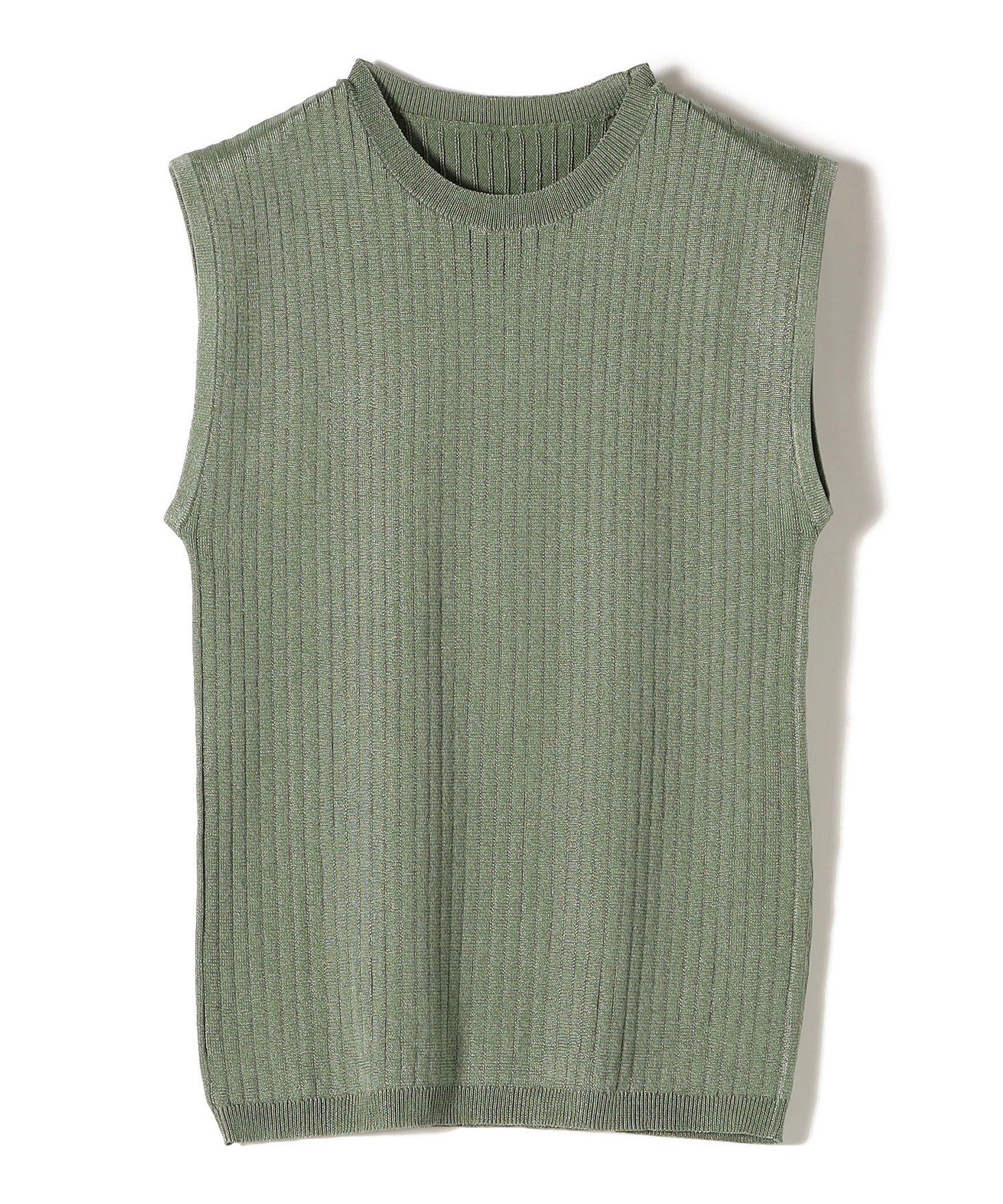 SHIPS Colors SHIPS Colors:＜手洗い可能＞ブライト ワイドリブ ノースリーブ ニット◇ シップス トップス ニット ブラック ブラウン グリーン【送料無料】