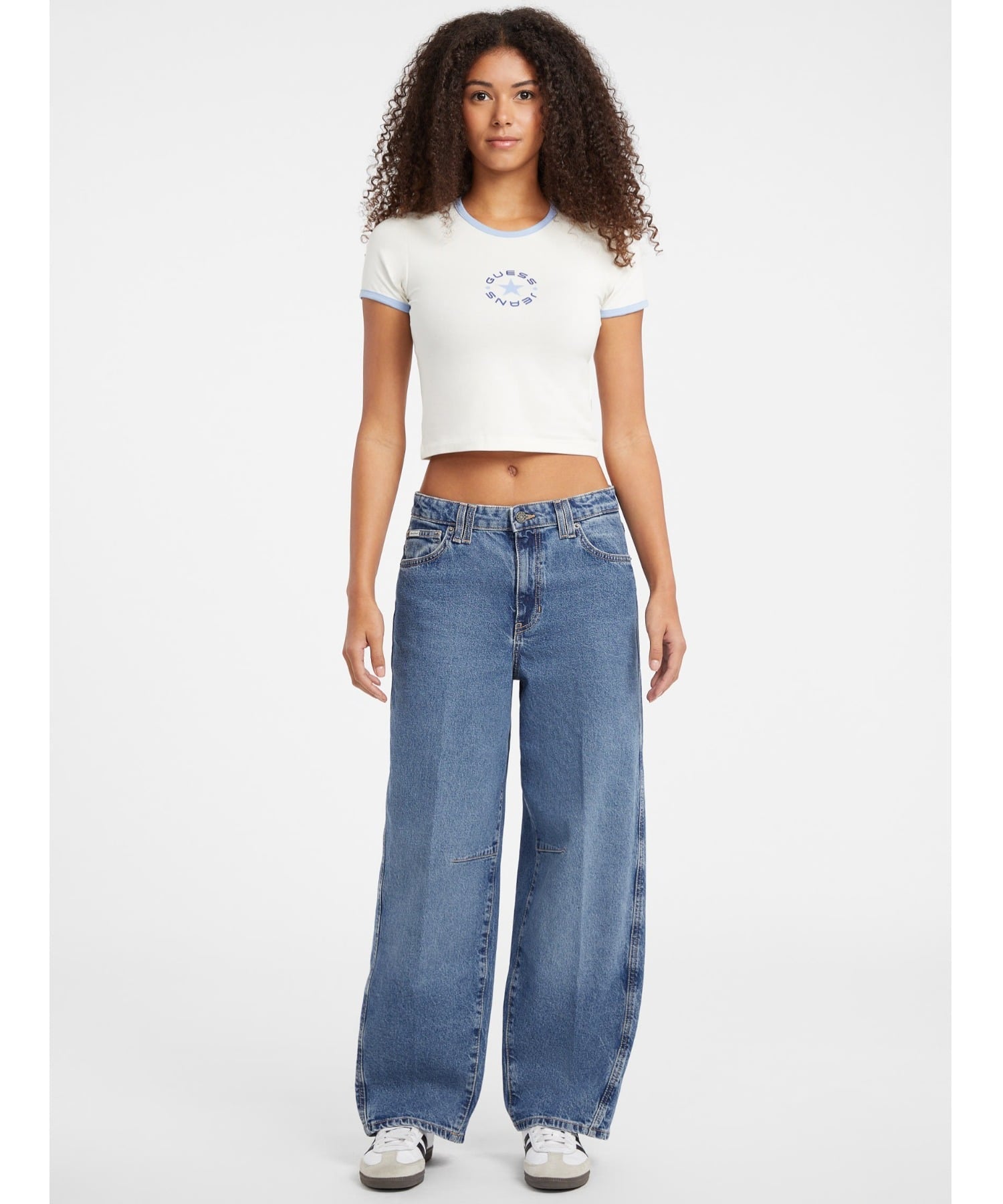 GUESS JEANS デニムパンツ レディース (W) Barrel Fit Jeans ゲス パンツ ジーンズ・デニムパンツ ブルー