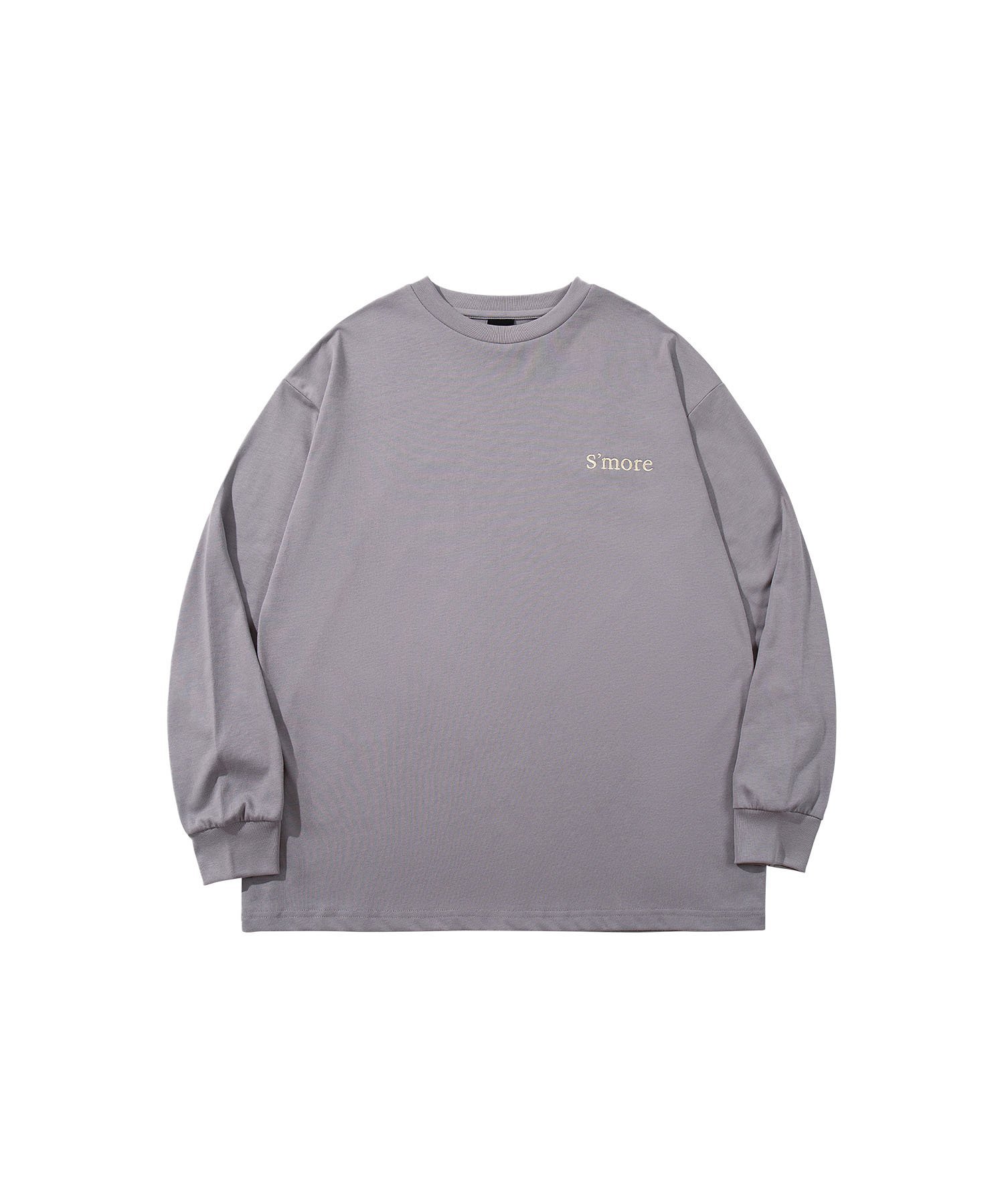 S'more S'more/フィッシングタイムロングスリーブTシャツ アイモハ トップス カットソー・Tシャツ グレー ベージュ