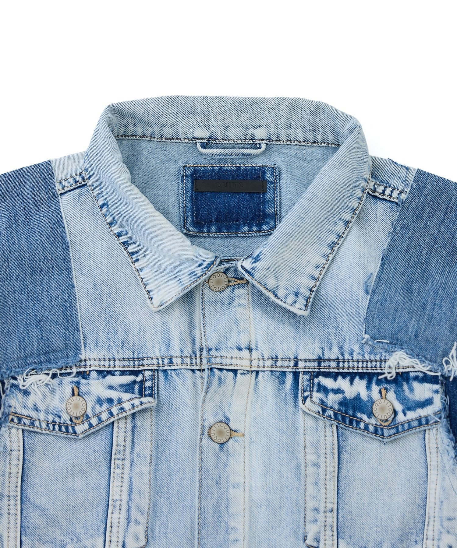 【QUIITO】 REMAKE PT DENIM JK BL アダムエロペ ジャケット・アウター デニムジャケット ブルー