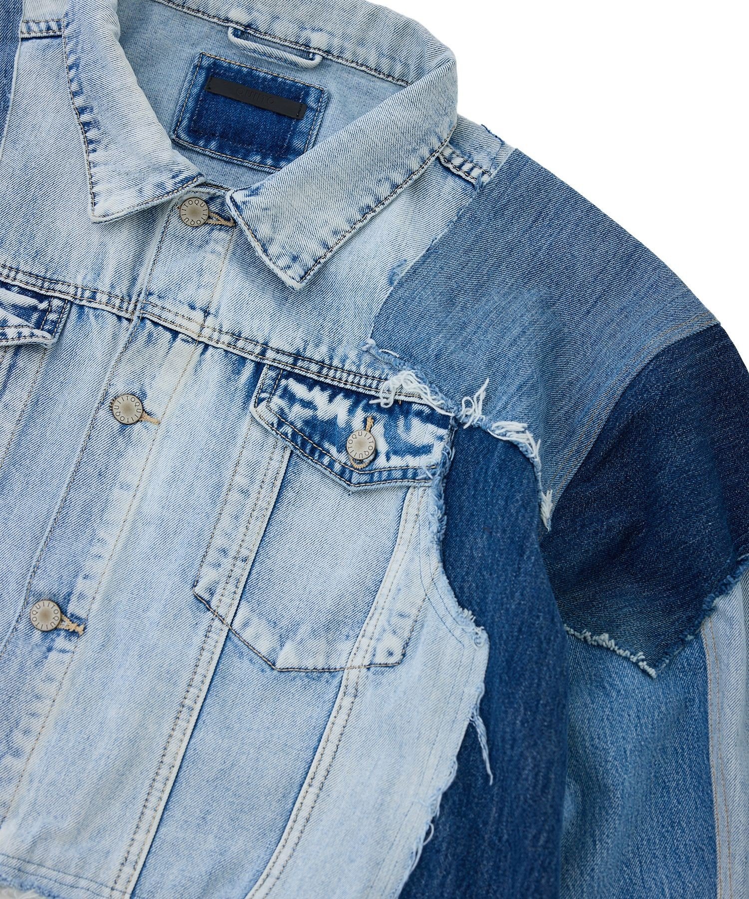 【QUIITO】 REMAKE PT DENIM JK BL アダムエロペ ジャケット・アウター デニムジャケット ブルー