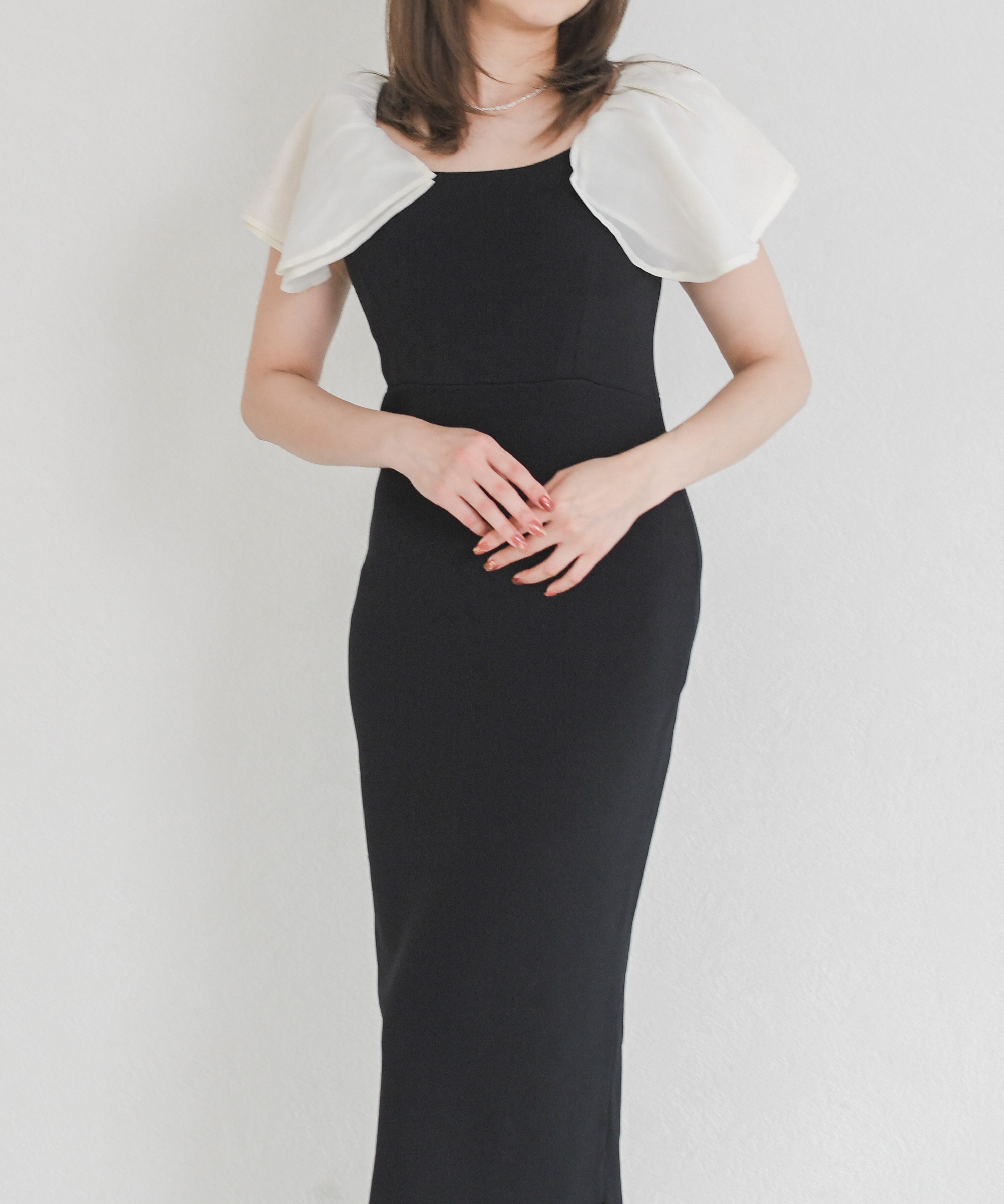 【SALE／30%OFF】31 Sons de mode 2026春夏新作 2wayフリルニットワンピース トランテアン ソン ドゥ モード ワンピース・ドレス ワンピース ブラック ピンク ネイビー【送料無料】