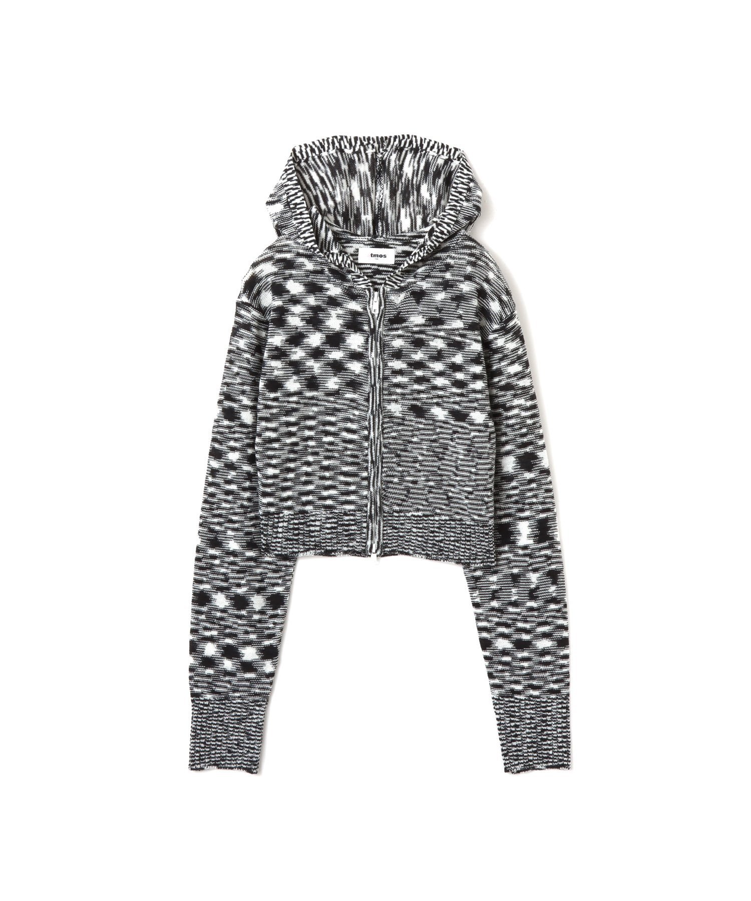 atmos pink atmos pink Short Zip Knit Hoodie BLACK アトモス トップス ニット ブラック【送料無料】