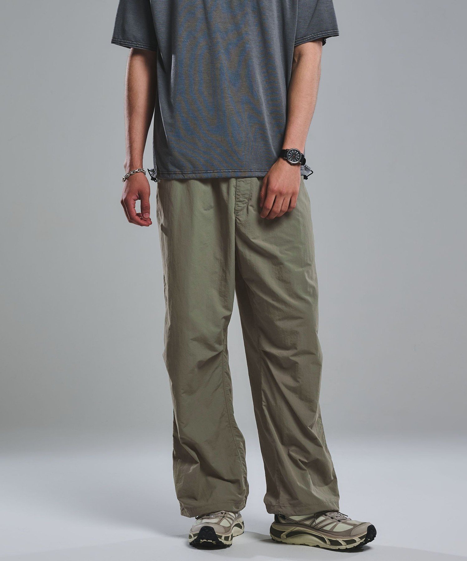 【別注/WEB限定】＜3/2 WORKS＞GLR サプレックスナイロン トレーニング パンツ ユナイテッドアローズ グリーンレーベルリラクシング パンツ その他のパンツ ブラック グリーン