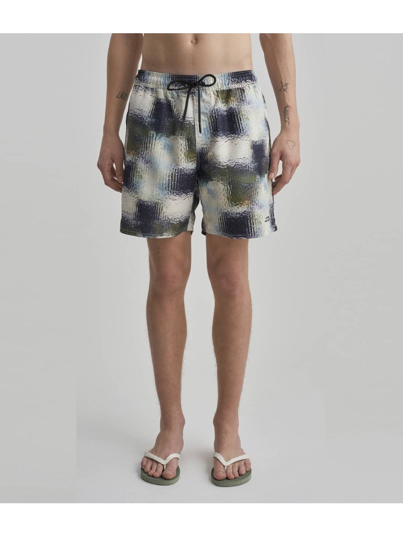 【SALE／70%OFF】Saturdays NYC Timothy Glass Print Swim Short サタデーズ　ニューヨークシティ 水着・スイムグッズ 水着 ネイビー