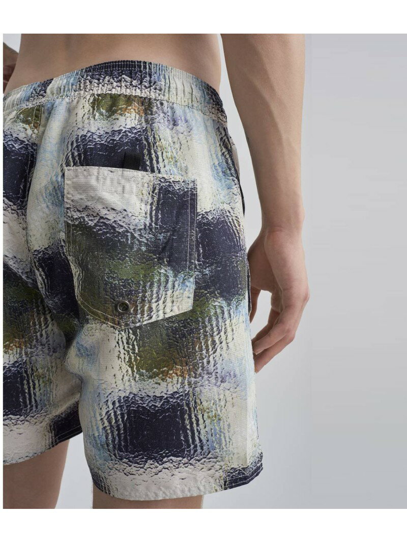 【SALE／70%OFF】Saturdays NYC Timothy Glass Print Swim Short サタデーズ　ニューヨークシティ 水着・スイムグッズ 水着 ネイビー