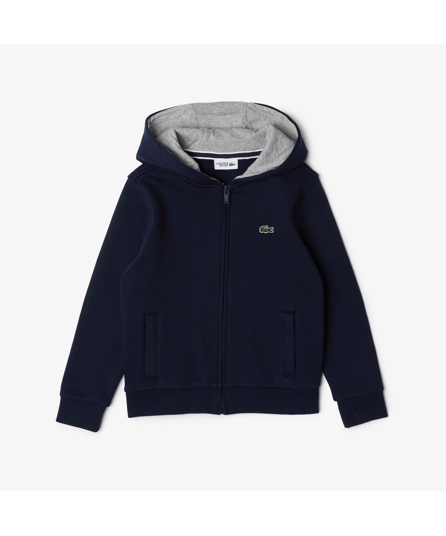 【SALE／50%OFF】LACOSTE KIDSジップアップスウェットパーカ ラコステ トップス パーカー・フーディー グレー ネイビー【送料無料】