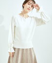 【SALE/50%OFF】JAYRO 前衿カットワークプルオーバー ジャイロ トップス ニット パープル ホワイト ブラウン