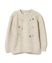 【SALE／20%OFF】BEAMS mini BEAMS mini / カラフルポンポン ニット プルオーバー(90~150cm) ビームス アウトレット トップス ニット ホワイト ピンク カーキ