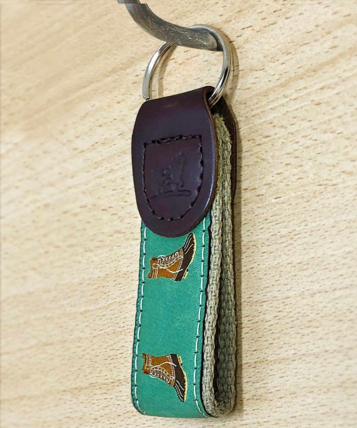 L.L.Bean ノベルティ・リボン・キー・フォブ エルエルビーン ファッション雑貨 チャーム・キーチェーン グリーン