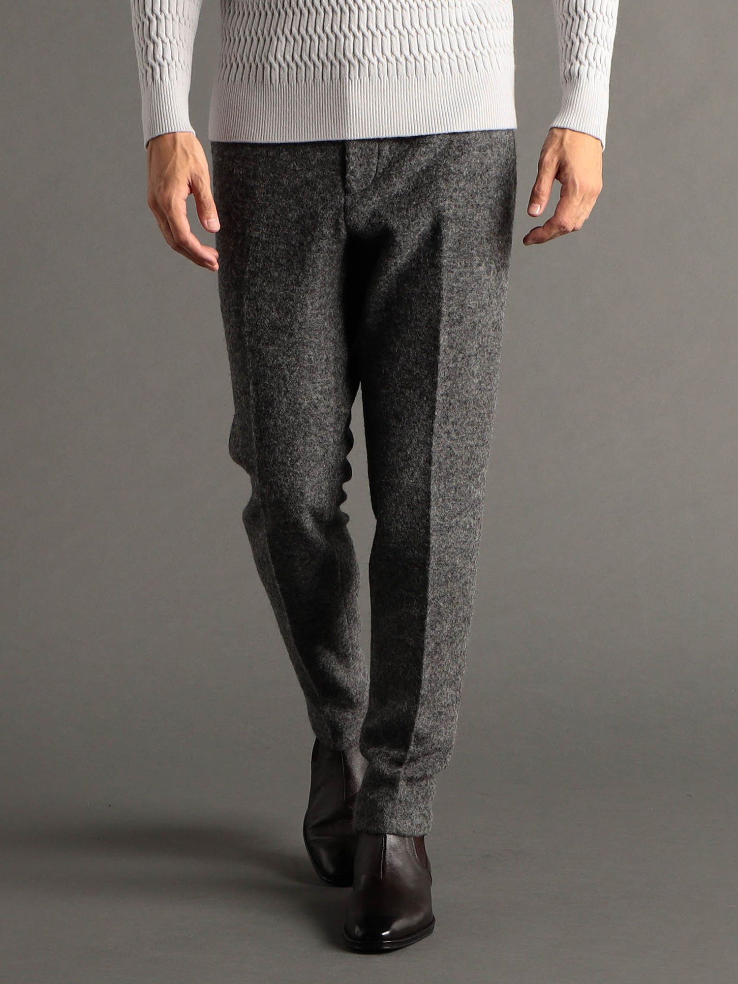 【SALE／40%OFF】MONSIEUR NICOLE ex/tra 【ex/tra】ウールジャージ トラックパンツ ニコル パンツ その他のパンツ ブラック グレー【送料無料】